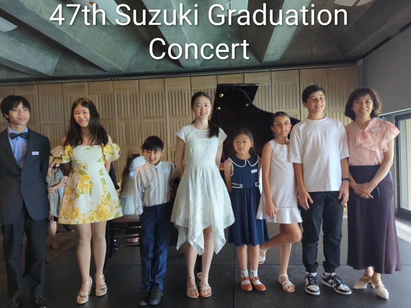 47th Suzuki Graduation Concert students with Ms Lien